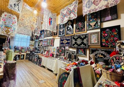Call into Sheki's craft shops